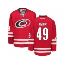 Men's Reebok Carolina Hurricanes #49 Victor Rask Authentic Red Home NHL Jersey