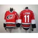 nhl jerseys carolina hurricanes #11 j.staal red[patch A]