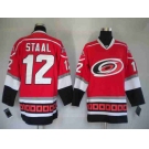 nhl jerseys carolina hurricanes 12# staal red