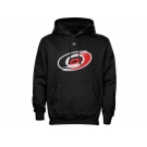 Carolina Hurricanes Black Old Time Hockey Big Logo with Crest Pullover Hoodie