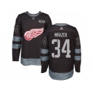 Detroit Red Wings #34 Petr Mrazek Black 1917-2017 100th Anniversary Stitched NHL Jersey