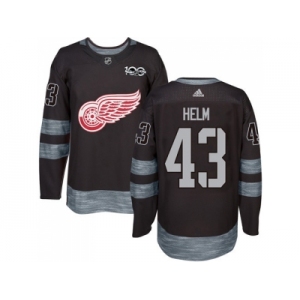Detroit Red Wings #43 Darren Helm Black 1917-2017 100th Anniversary Stitched NHL Jersey