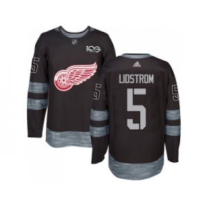 Detroit Red Wings #5 Nicklas Lidstrom Black 1917-2017 100th Anniversary Stitched NHL Jersey