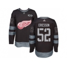 Detroit Red Wings #52 Jonathan Ericsson Black 1917-2017 100th Anniversary Stitched NHL Jersey