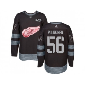 Detroit Red Wings #56 Teemu Pulkkinen Black 1917-2017 100th Anniversary Stitched NHL Jersey