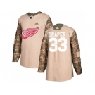 Men Adidas Detroit Red Wings #33 Kris Draper Camo Authentic 2017 Veterans Day Stitched NHL Jersey