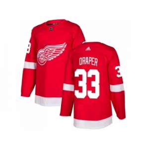 Men Adidas Detroit Red Wings #33 Kris Draper Red Home Authentic Stitched NHL Jersey