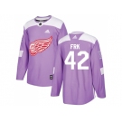 Men Adidas Detroit Red Wings #42 Martin Frk Purple Authentic Fights Cancer Stitched NHL Jersey