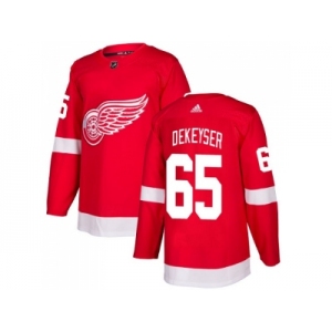 Men Adidas Detroit Red Wings #65 Danny DeKeyser Red Home Authentic Stitched NHL Jersey