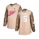 Men's Detroit Red Wings #15 Jakub Vrana Adidas Authentic Veterans Day Stitched Hockey Camo Jersey