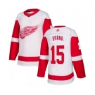 Men's Detroit Red Wings #15 Jakub Vrana Adidas Authentic White Jersey