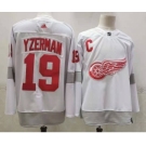 Men's Detroit Red Wings #19 Steve Yzerman White Adidas 2020-21 Alternate Authentic Player NHL Jersey