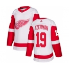Men's Detroit Red Wings #19 Steve Yzerman White Road Stitched Hockey Jersey