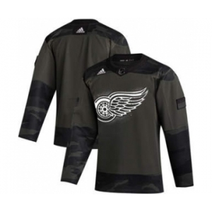 Men's Detroit Red Wings 2019 Veterans Day Authentic Practice Hockey Jersey Camo