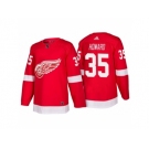 Men's Detroit Red Wings #35 Jimmy Howard Red Home 2017-2018 adidas Hockey Stitched NHL Jersey