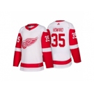 Men's Detroit Red Wings #35 Jimmy Howard White 2017-2018 adidas Hockey Stitched NHL Jersey