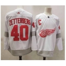 Men's Detroit Red Wings #40 Henrik Zetterberg White Adidas 2020-21 Alternate Authentic Player NHL Jersey