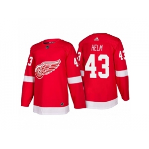 Men's Detroit Red Wings #43 Darren Helm Red Home 2017-2018 adidas Hockey Stitched NHL Jersey
