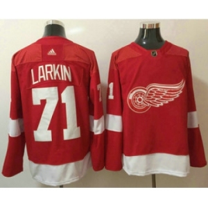 Men's Detroit Red Wings #71 Dylan Larkin Red Home 2017-2018 Hockey Stitched NHL Jersey