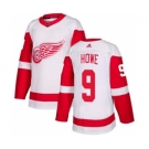 Men's Detroit Red Wings #9 Gordie Howe White Road Stitched Hockey Jersey