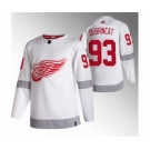 Men's Detroit Red Wings #93 Alex DeBrincat White 2020-21 Reverse Retro Stitched Jersey