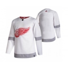 Men's Detroit Red Wings Blank White 2020-21 Reverse Retro Alternate Hockey Jersey