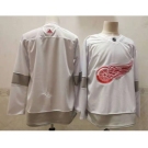 Men's Detroit Red Wings Blank White Adidas 2020-21 Alternate Authentic Player NHL Jersey