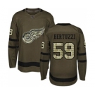 Men's Red Wings #59 Tyler Bertuzzi Green Salute to Service Stitched Hockey Jersey