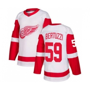 Men's Red Wings #59 Tyler Bertuzzi White Road Stitched Hockey Jersey