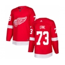 Men's Red Wings #73 Adam Erne Red Home Authentic Stitched Hockey Jersey