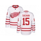 Men's Reebok Detroit Red Wings #15 Riley Sheahan Authentic White 2017 Centennial Classic NHL Jersey