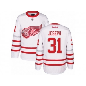 Men's Reebok Detroit Red Wings #31 Curtis Joseph Authentic White 2017 Centennial Classic NHL Jersey
