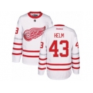 Men's Reebok Detroit Red Wings #43 Darren Helm Authentic White 2017 Centennial Classic NHL Jersey