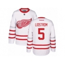 Men's Reebok Detroit Red Wings #5 Nicklas Lidstrom Authentic White 2017 Centennial Classic NHL Jersey