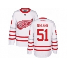 Men's Reebok Detroit Red Wings #51 Frans Nielsen Authentic White 2017 Centennial Classic NHL Jersey