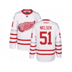 Men's Reebok Detroit Red Wings #51 Frans Nielsen Authentic White 2017 Centennial Classic NHL Jersey