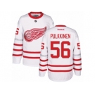 Men's Reebok Detroit Red Wings #56 Teemu Pulkkinen Authentic White 2017 Centennial Classic NHL Jersey