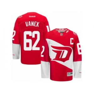 Men's Reebok Detroit Red Wings #62 Thomas Vanek Authentic Red 2016 Stadium Series NHL Jersey