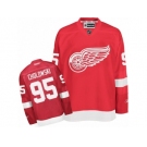 Men's Reebok Detroit Red Wings #95 Dennis Cholowski Authentic Red Home NHL Jersey