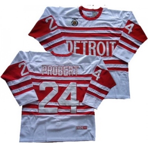 nhl Detroit Red Wings #24 probert white throwback ccm