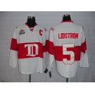 nhl detoit red wings #5 lidstrom white(winter classic)