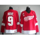 nhl detroit red wings #9 howe  red m&n