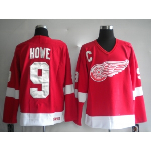 nhl detroit red wings #9 howe  red m&n