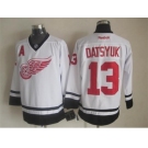 nhl jerseys detroit red wings #13 pavel datsyuk black-white