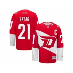 nhl jerseys detroit red wings #21 tatar red[2016 Stadium][patch C]