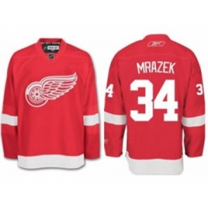 nhl jerseys detroit red wings #34 petr mrazek red