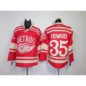 nhl jerseys detroit red wings #35 howard red[2014 winter classic]