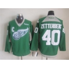 nhl jerseys detroit red wings #40 zetterberg green[2015 new][patch C]