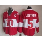 nhl jerseys detroit red wings #5 lidstrom red[patch C]