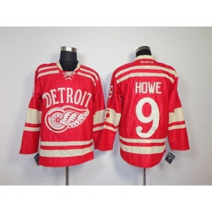 nhl jerseys detroit red wings #9 howe red[2014 winter classic]